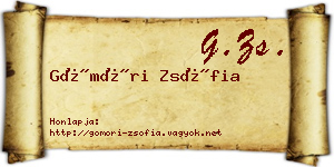 Gömöri Zsófia névjegykártya