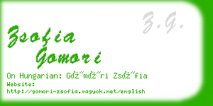 zsofia gomori business card